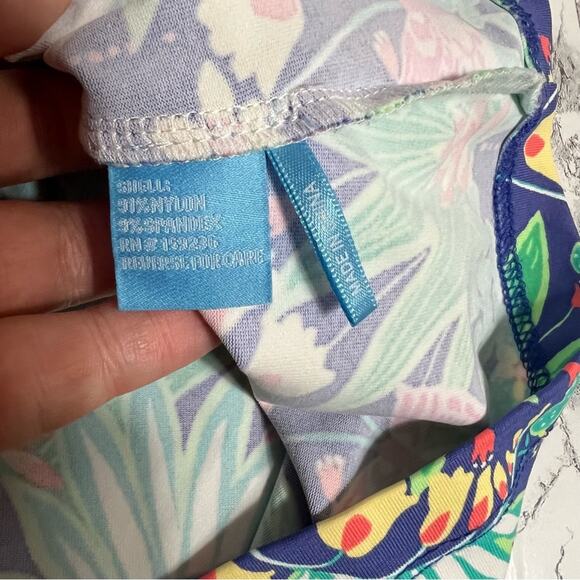 J. McLaughlin butterfly floral print Catalina cloth top Sz M - Picture 4 of 6